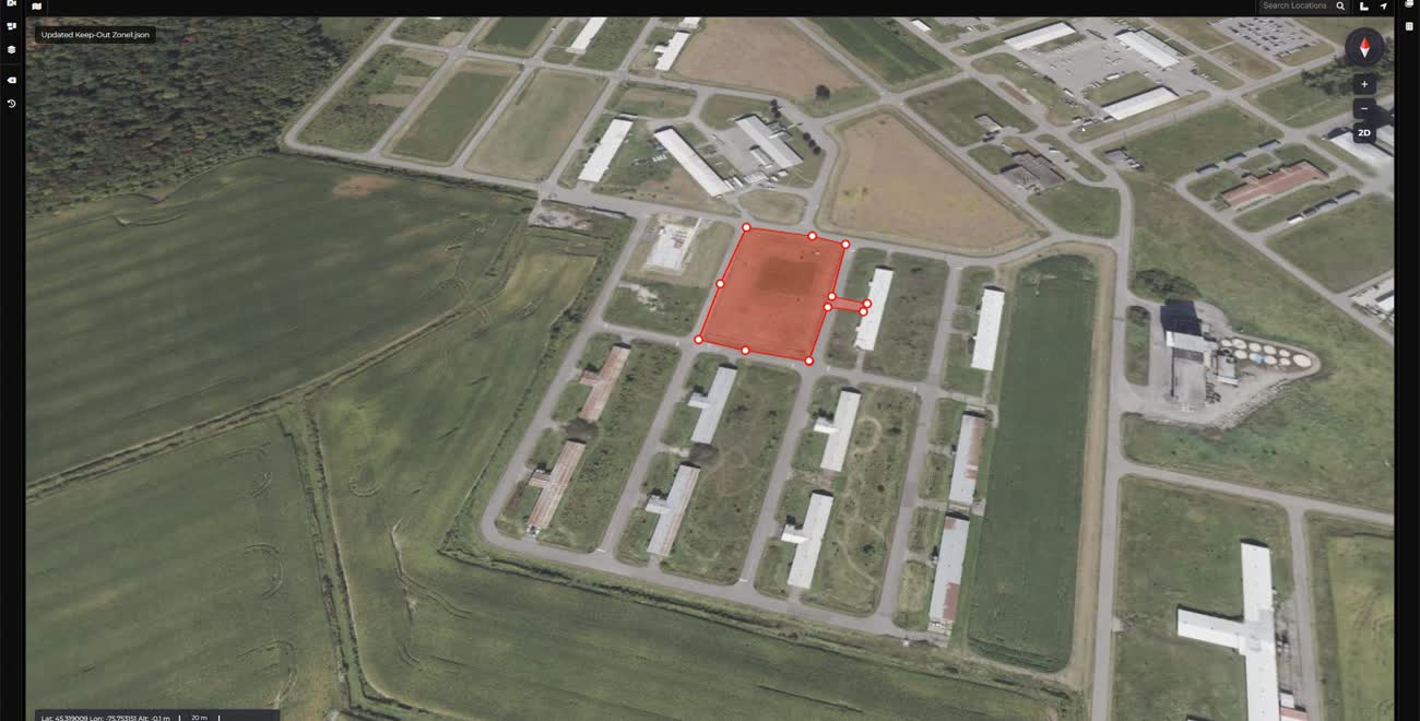Keep-out zones and airspace deconfliction in VANTAGE